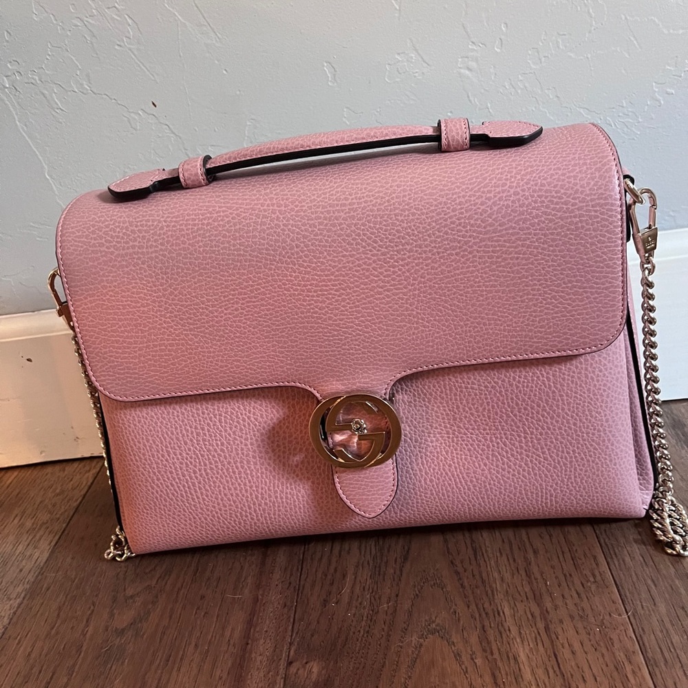Gucci Interlocking G Top Handle Shoulder Bag